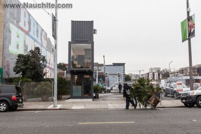 Трехэтажный магазин одежды из контейнеров в Сан-Франциско
