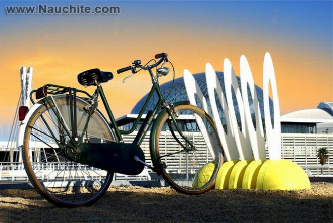 Необычная стойка для велосипедов, Flower Bike Stand, MARGUERITE bike rack