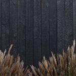 Забор из обожженной древесины